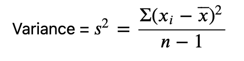 Variance for a population's standard deviation